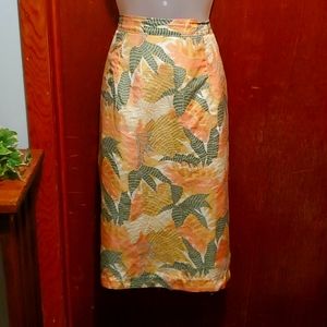 S K & Co. Silk A line skirt